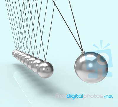 Newton Cradle Showing Energy And Gravity Stock Image