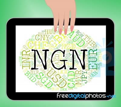 Ngn Currency Represents Nigerian Nairas And Fx Stock Image