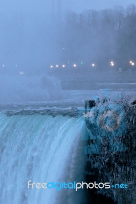 Niagara Waterfall In Winter Stock Photo