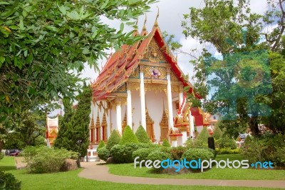 Nice Old Style Of Thai Buddhist Temple Stock Photo