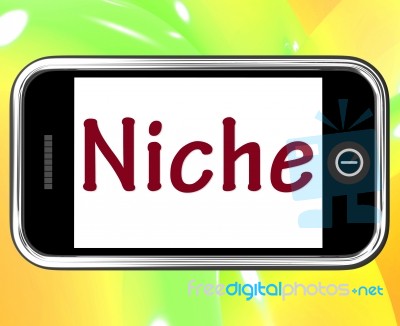 Niche Smartphone Shows Web Opening Or Specialty Stock Image