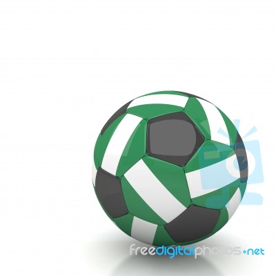 Nigeria Soccer Ball On White Background Stock Image