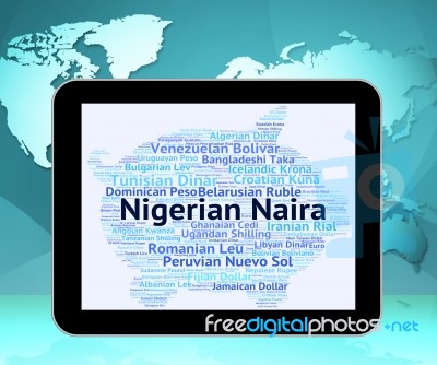 Nigerian Naira Represents Foreign Exchange And Banknote Stock Image