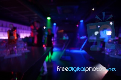 Night Club Crowd Stock Photo