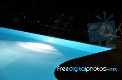 Nightly Pool Stock Photo