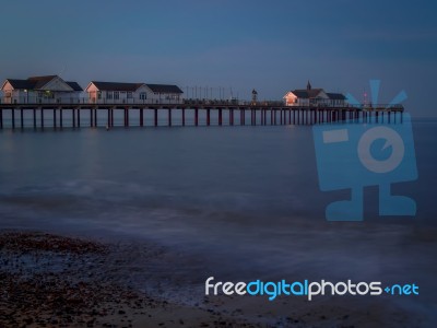 Nighttime At Southwold Pier Stock Photo