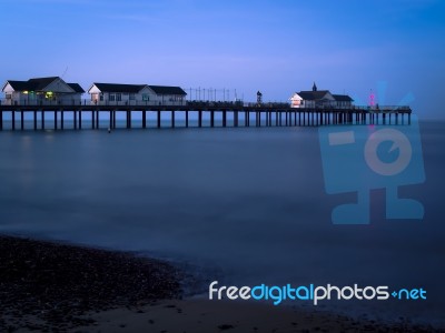 Nighttime At Southwold Pier Stock Photo