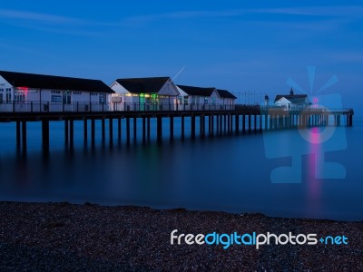 Nighttime At Southwold Pier Stock Photo