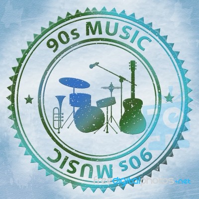 Nineties Music Shows Soundtrack Acoustic And Sound Stock Image