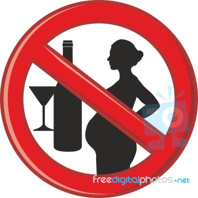 No Alcohol For Pregnant Women Stock Image