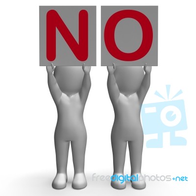 No Banners Shows Complete Denial And Rejection Stock Image