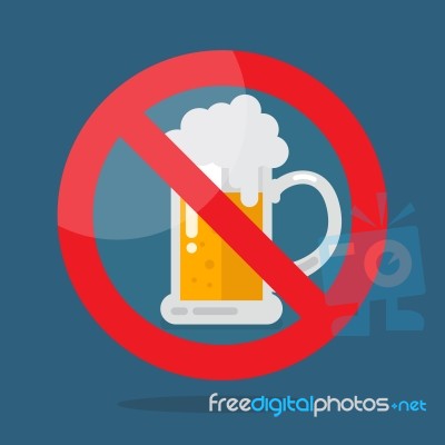 No Beer Symbol Stock Image