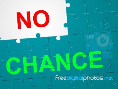 No Chance Means Not At All And Decline Stock Image