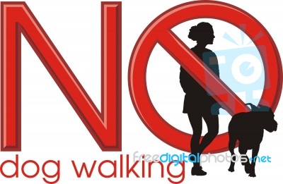 No Dog Walking Stock Image