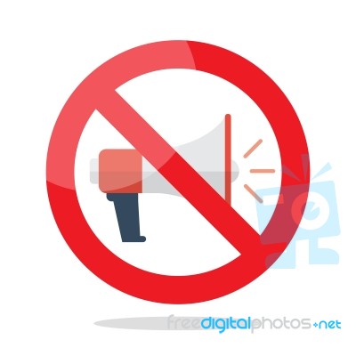 No Megaphone Prohibition Sign Stock Image