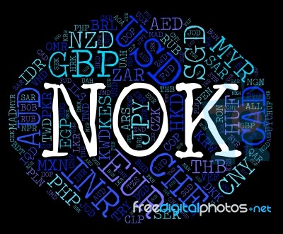 Nok Currency Represents Forex Trading And Exchange Stock Image