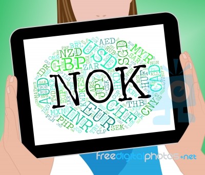 Nok Currency Represents Forex Trading And Exchange Stock Image