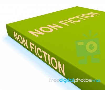 Non Fiction Book Shows Educational Text Or Facts Stock Image