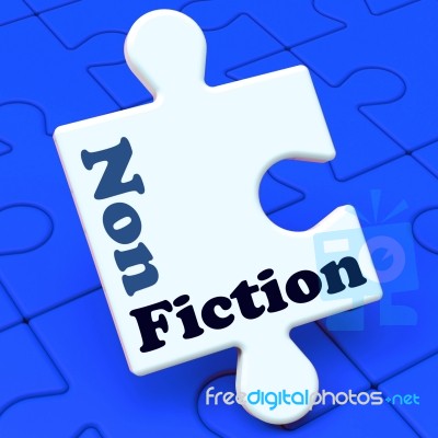 Non Fiction Puzzle Shows Educational Material Or Text Books Stock Image