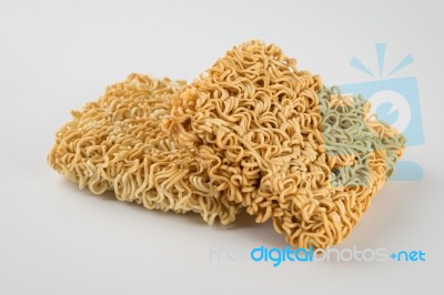 Noodles, Pasta On White Table Background Stock Photo