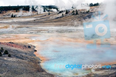 Norris Geyser Basin Stock Photo