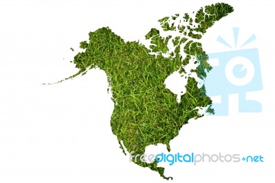 North America Map Stock Photo