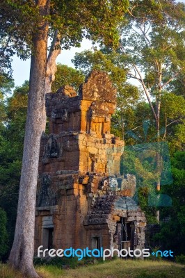 North Khleang Towers In Angkor Thom Complex Stock Photo