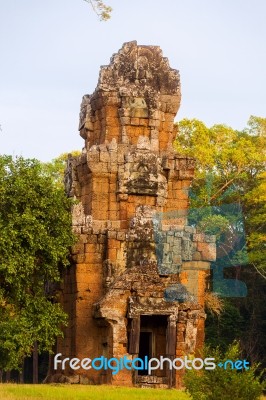 North Khleang Towers In Angkor Thom Complex Stock Photo