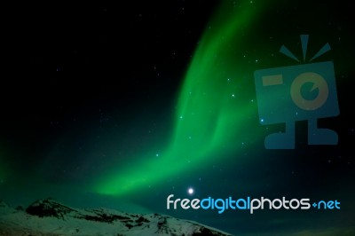 Northern Lights Southern Iceland Stock Photo