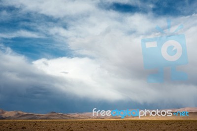 Northwest Argentina Desert Landscape Stock Photo