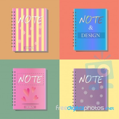 Note Notebook  Office  Vecter Icon Design Stock Image