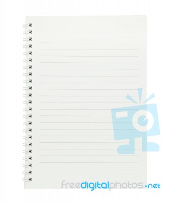 Notebook Isolated On White Background Stock Photo