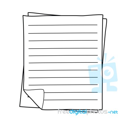 Notebook Paper Drawing Stock Image