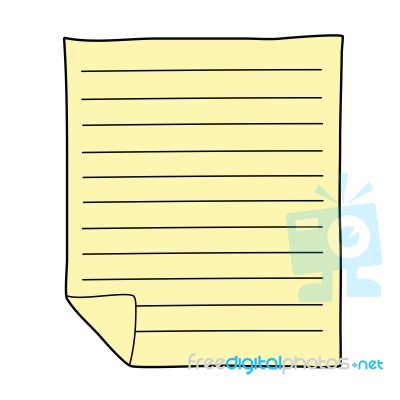 Notebook Paper Drawing Stock Image