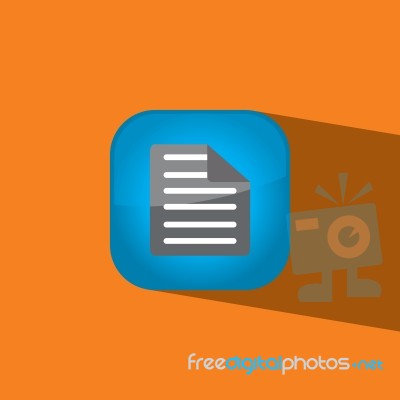 Notepad Button Icon Flat   Illustration  Stock Image