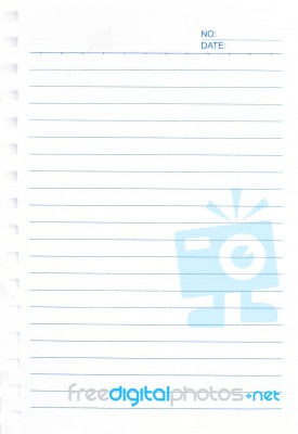 Notepad Page Stock Photo