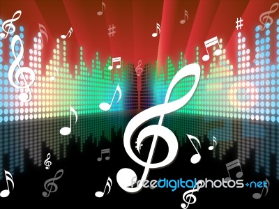 Notes Equaliser Represents Sound Track And Abstract Stock Image