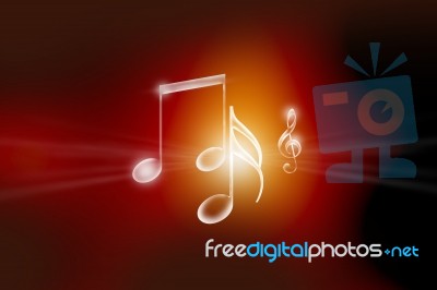 Notes Music Background Stock Image