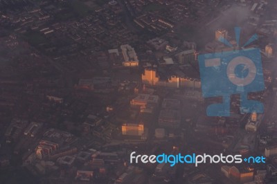 Nottingham City Centre From The Air Stock Photo