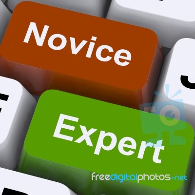 Novice Expert Keys Stock Image