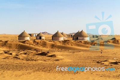 Nubian Village In Sudan Stock Photo