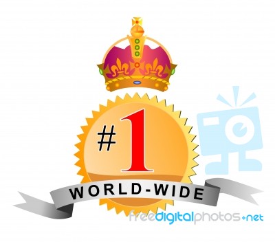 Number 1 Worldwide Stock Image