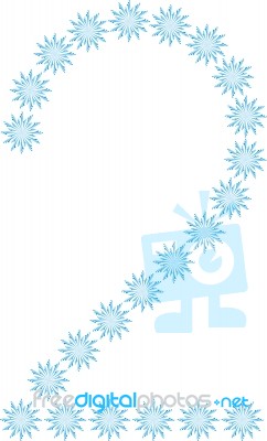 Number 2 From Snowflakes Stock Image