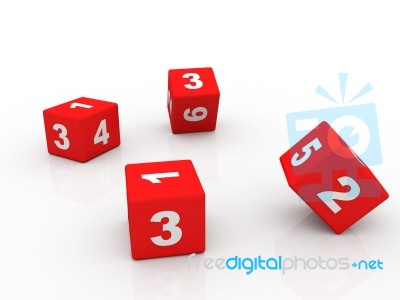 Number Dice Stock Image