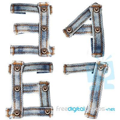 Number Made Of Jeans Stock Image