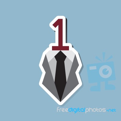 Number One With Business Suit Stock Image