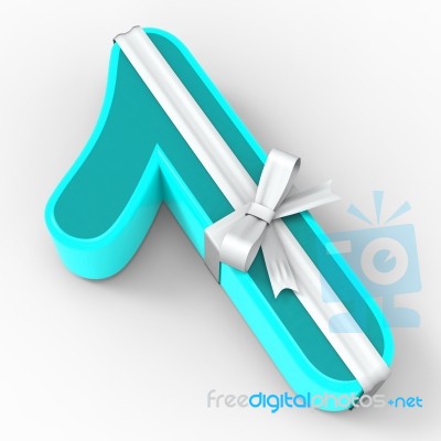 Number One With Ribbon Displays Wrapped Presents And Creativity Stock Image