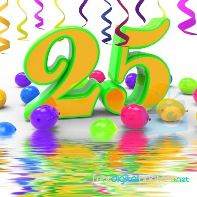 Number Twenty Five Party Displays Creativity And Colourful Innov… Stock Image