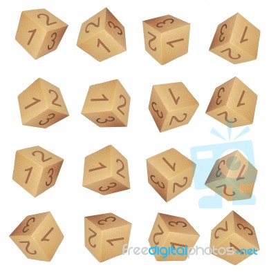 Numbered Cubes Stock Photo