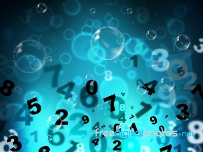 Numbers Mathematics Shows High Tec And Numerical Stock Image